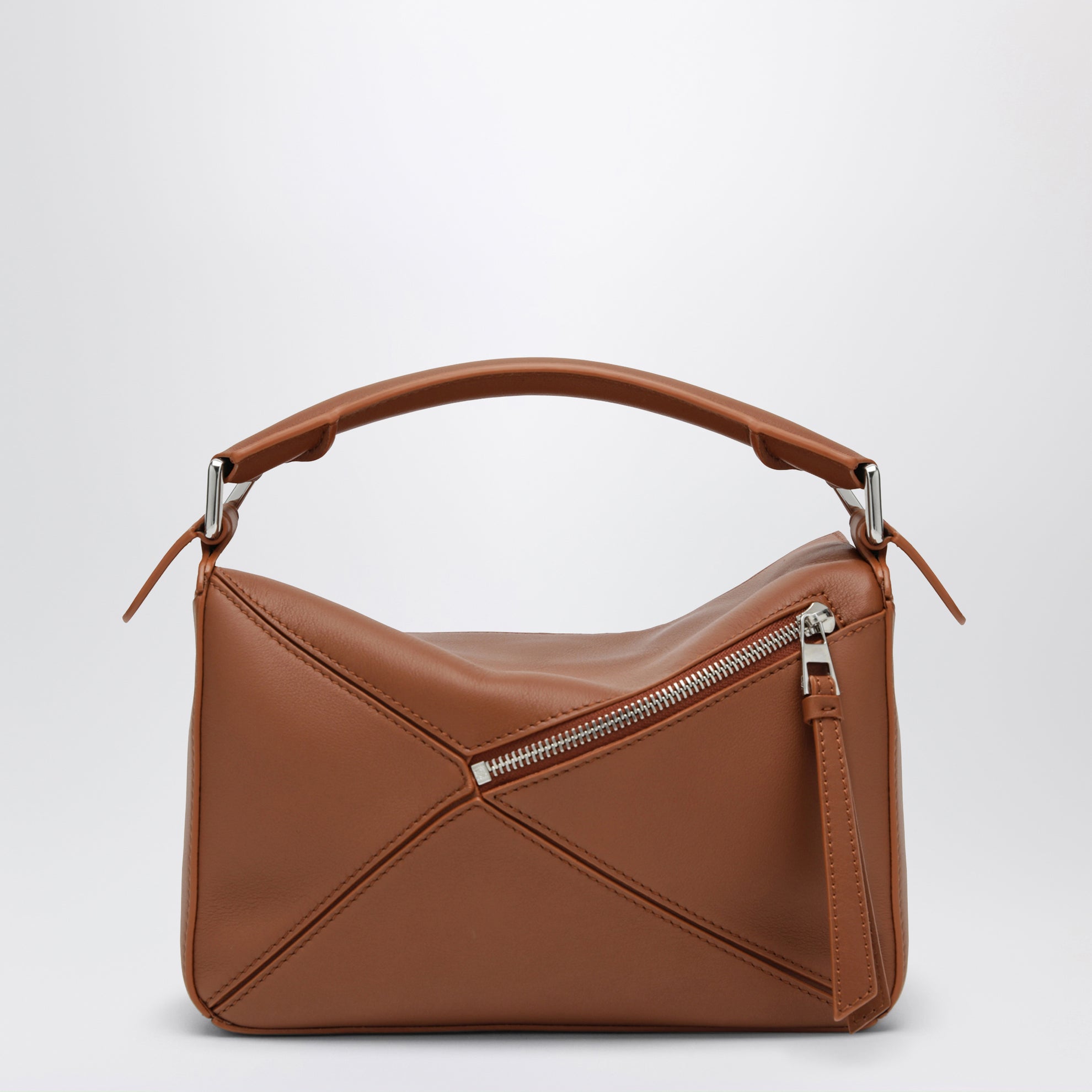 Borsa Puzzle Layered piccola in pelle Multicolor Squirrel