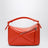 Puzzle Blown Small Orange Leather Bag
