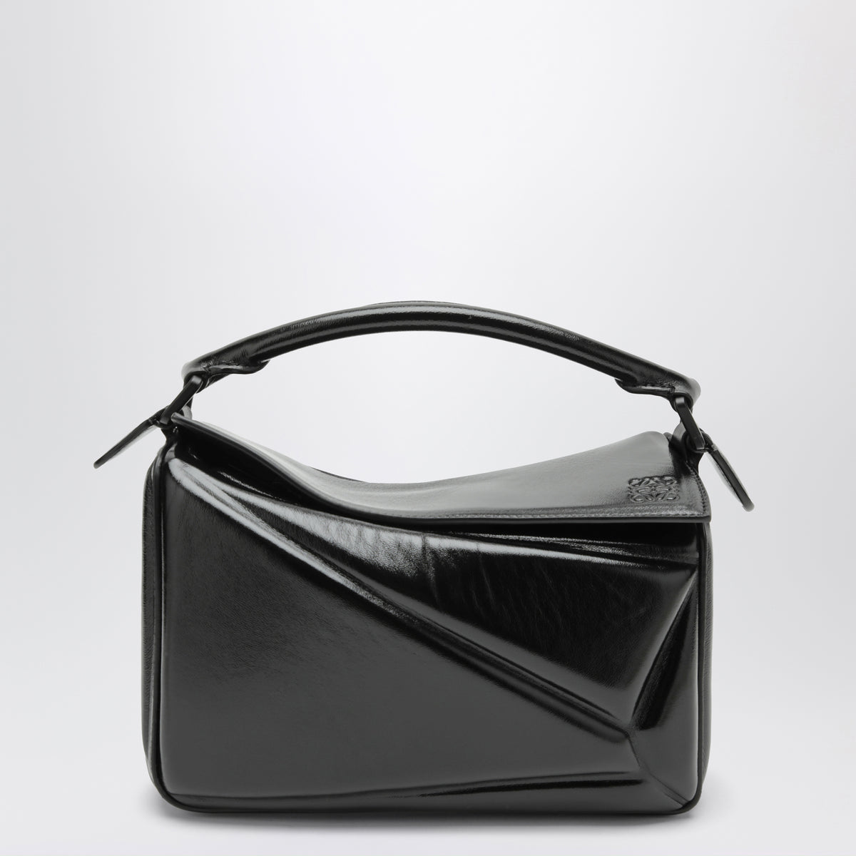 Puzzle Blown Small Black Lambskin Bag