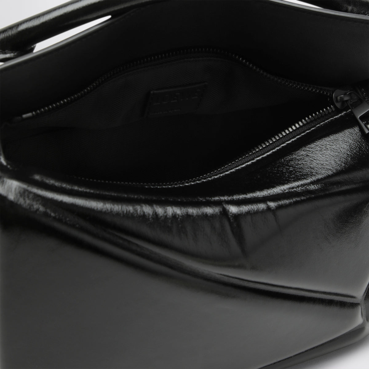 Puzzle Blown Small Black Lambskin Bag