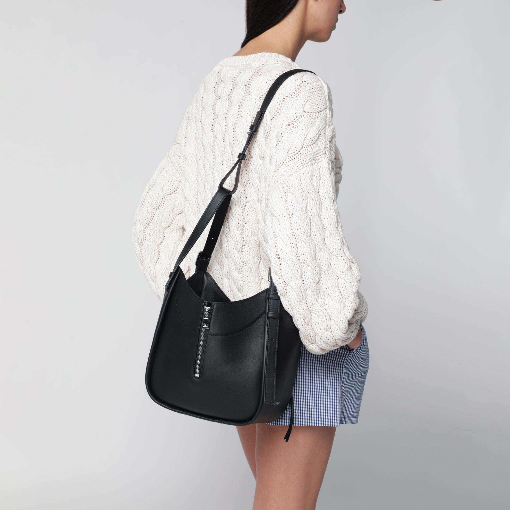 Sac Hammock Flip en cuir noir