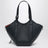 Dark blue layered Hammock Flip leather bag