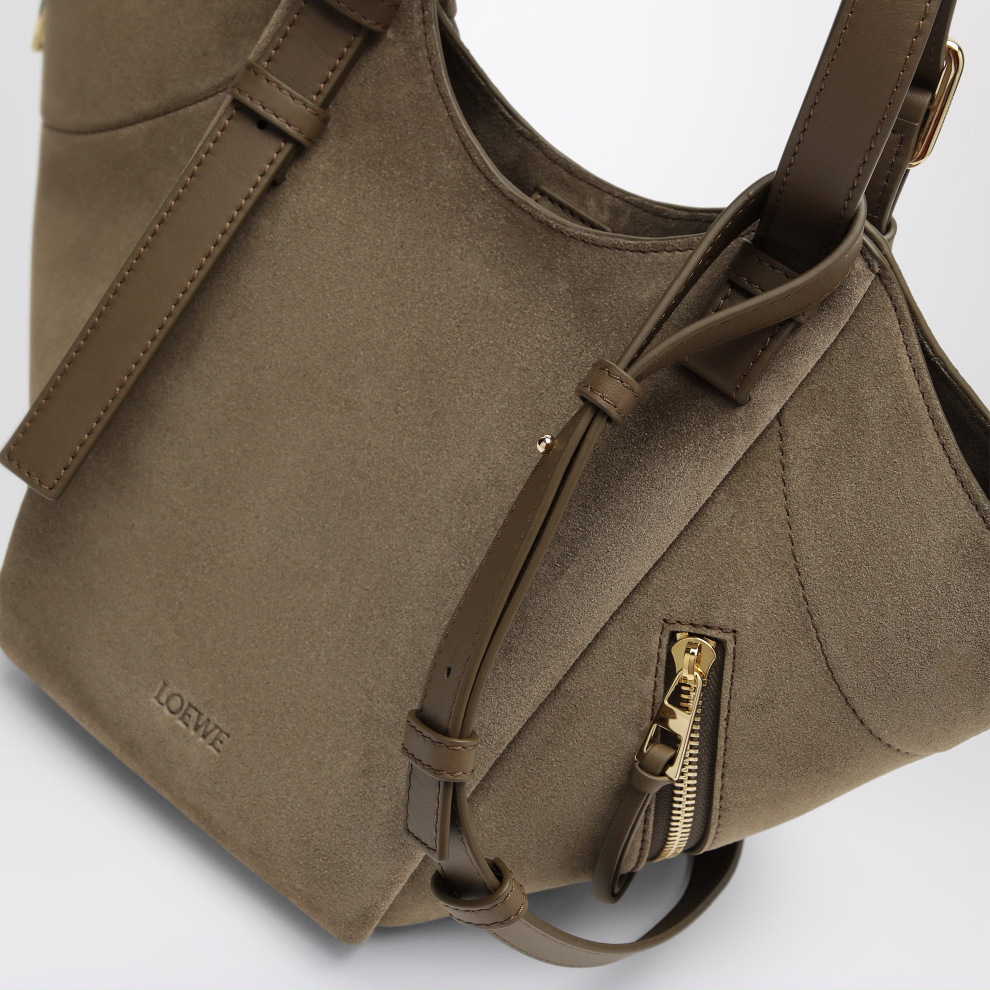 Sac Hammock Flip Brownish Green en daim