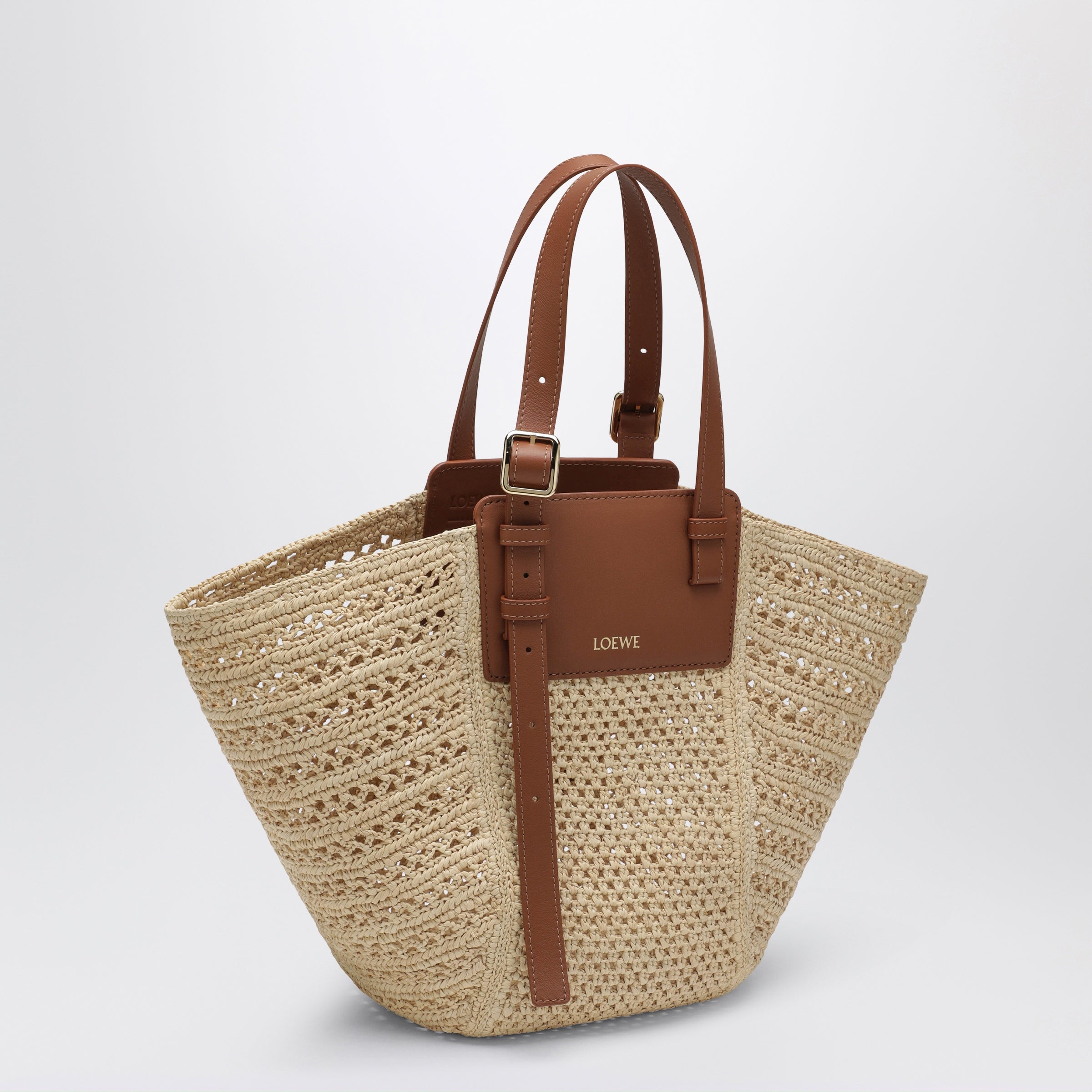 Loewe Medium raffia and leather Hammock Cabas bag | TheDoubleF