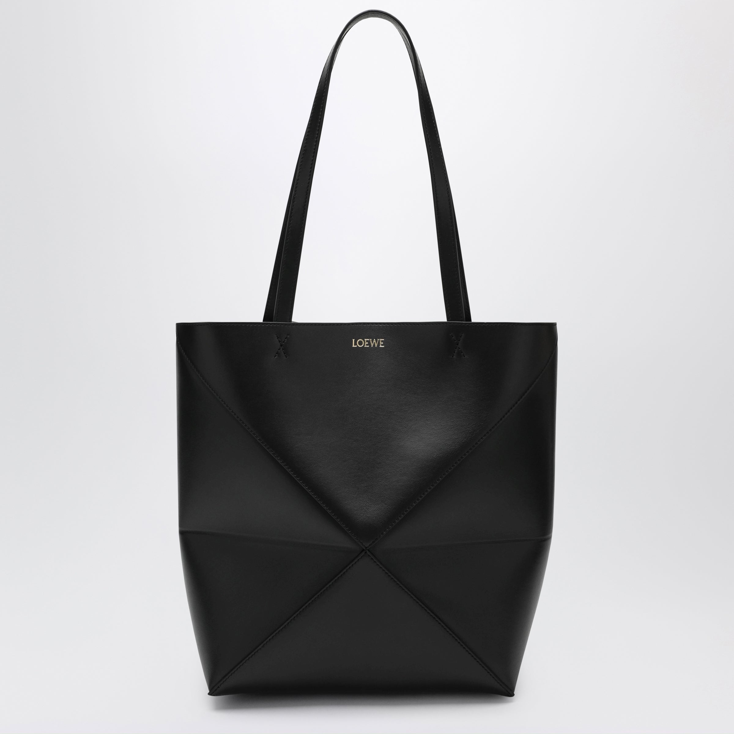Loewe Medium Puzzle Fold Tote bag in black | TheDoubleF