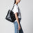 Medium Puzzle Fold Tote bag in black