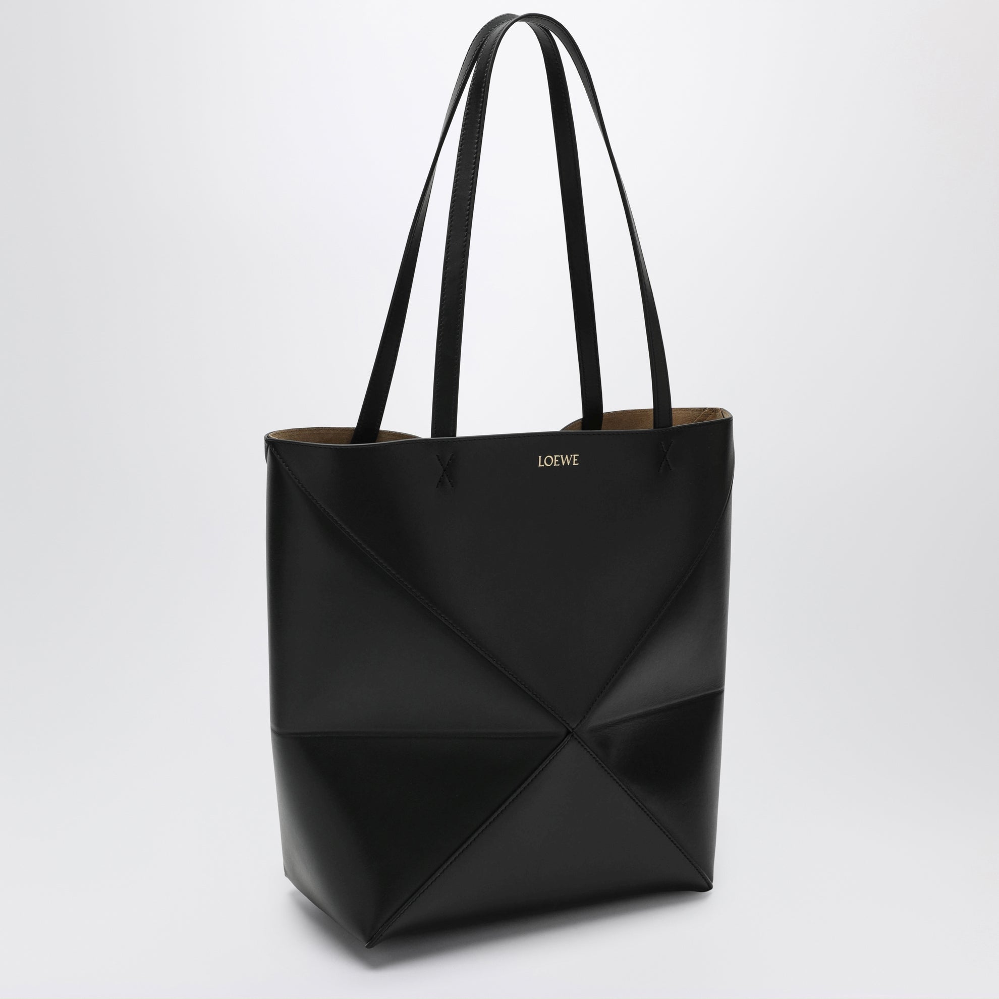 Medium Puzzle Fold Tote bag in black