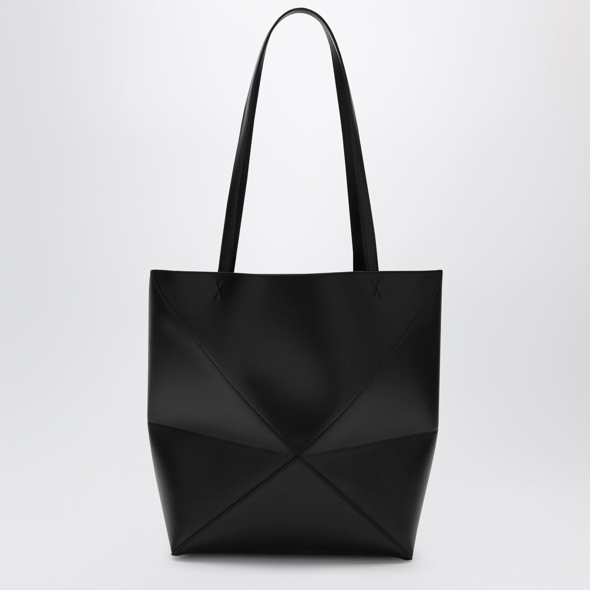 Medium Puzzle Fold Tote bag in black