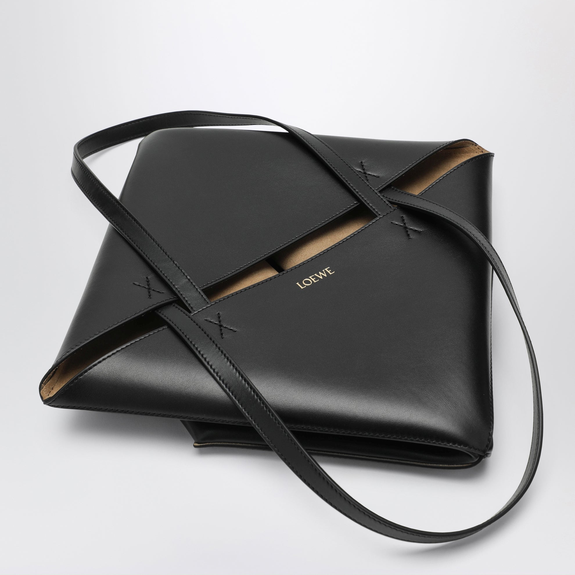 Medium Puzzle Fold Tote bag in black