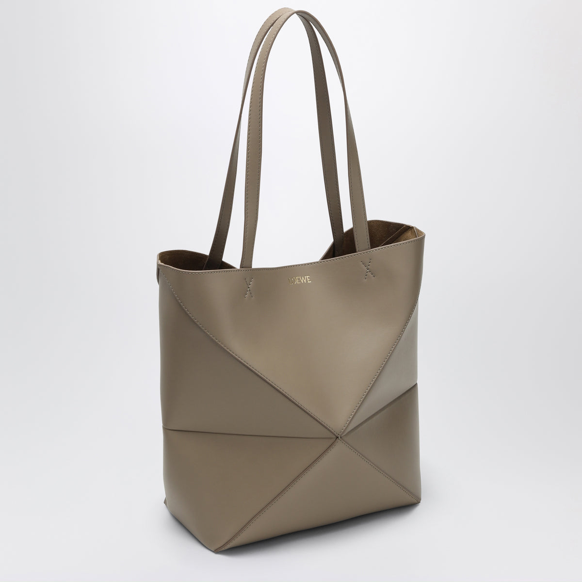 Medium sand Puzzle Fold Tote bag
