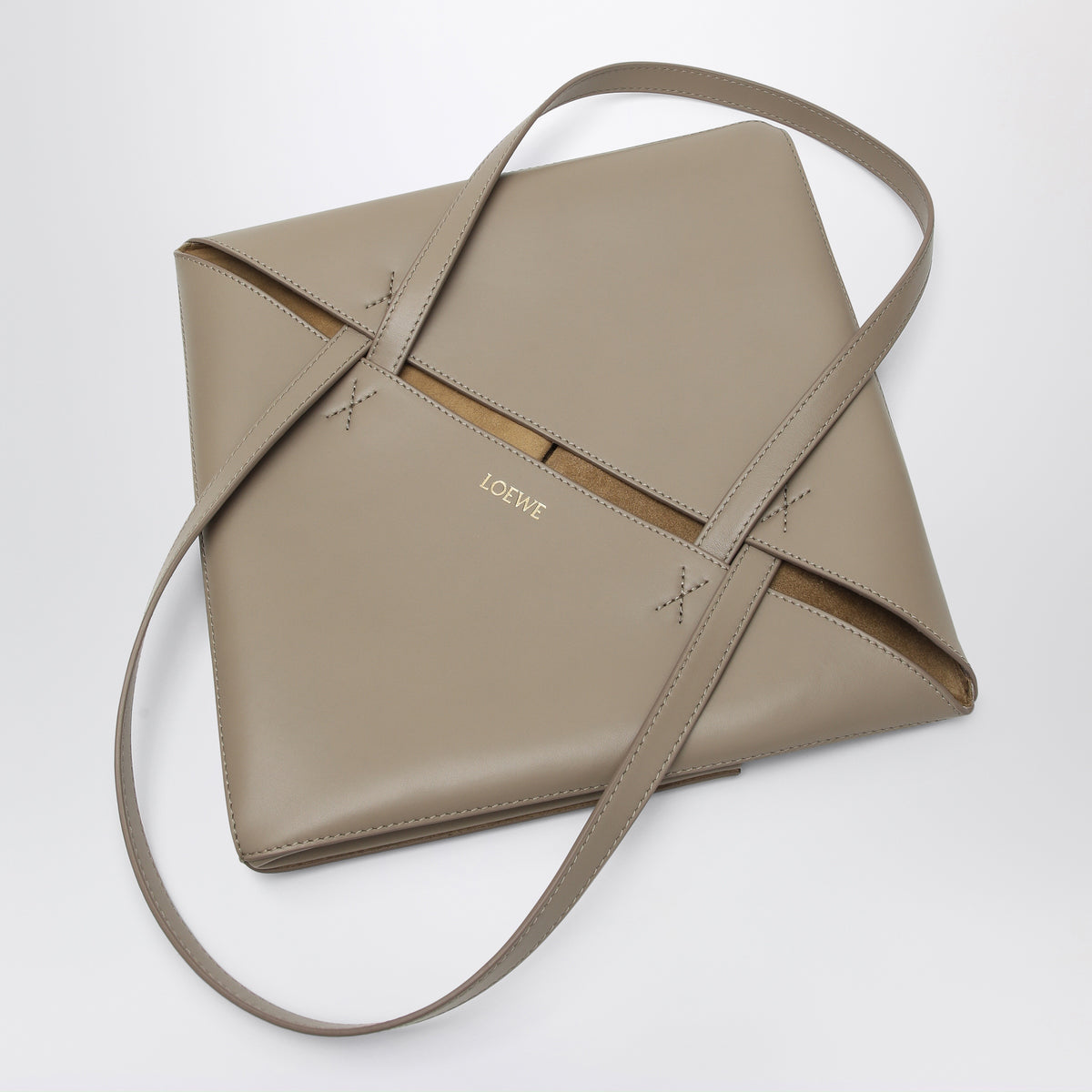 Medium sand Puzzle Fold Tote bag