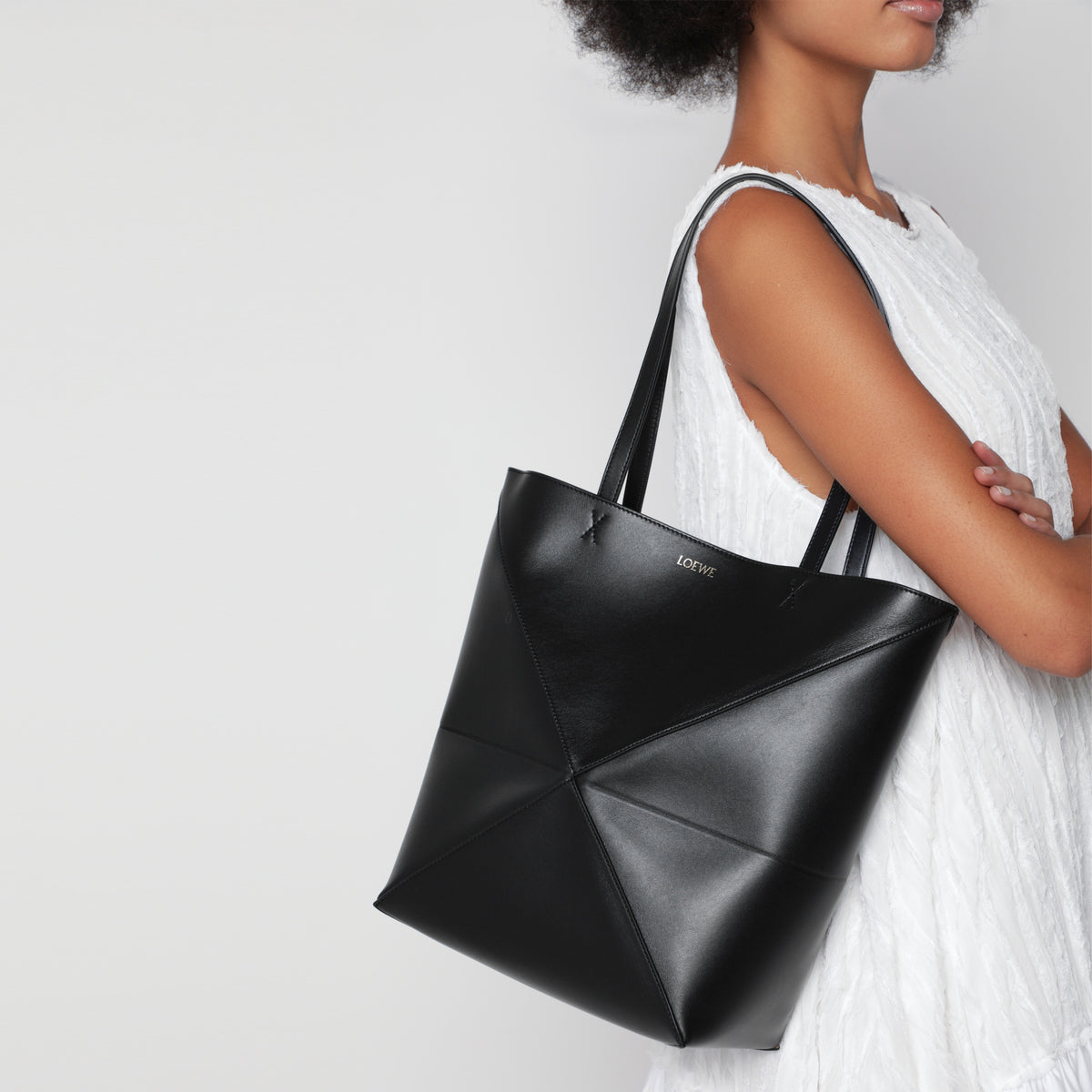 Medium black Puzzle Fold Tote bag