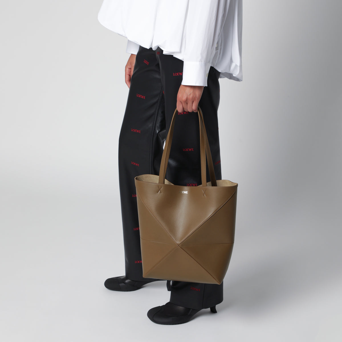 Medium Puzzle Fold Tote bag in Bronze
