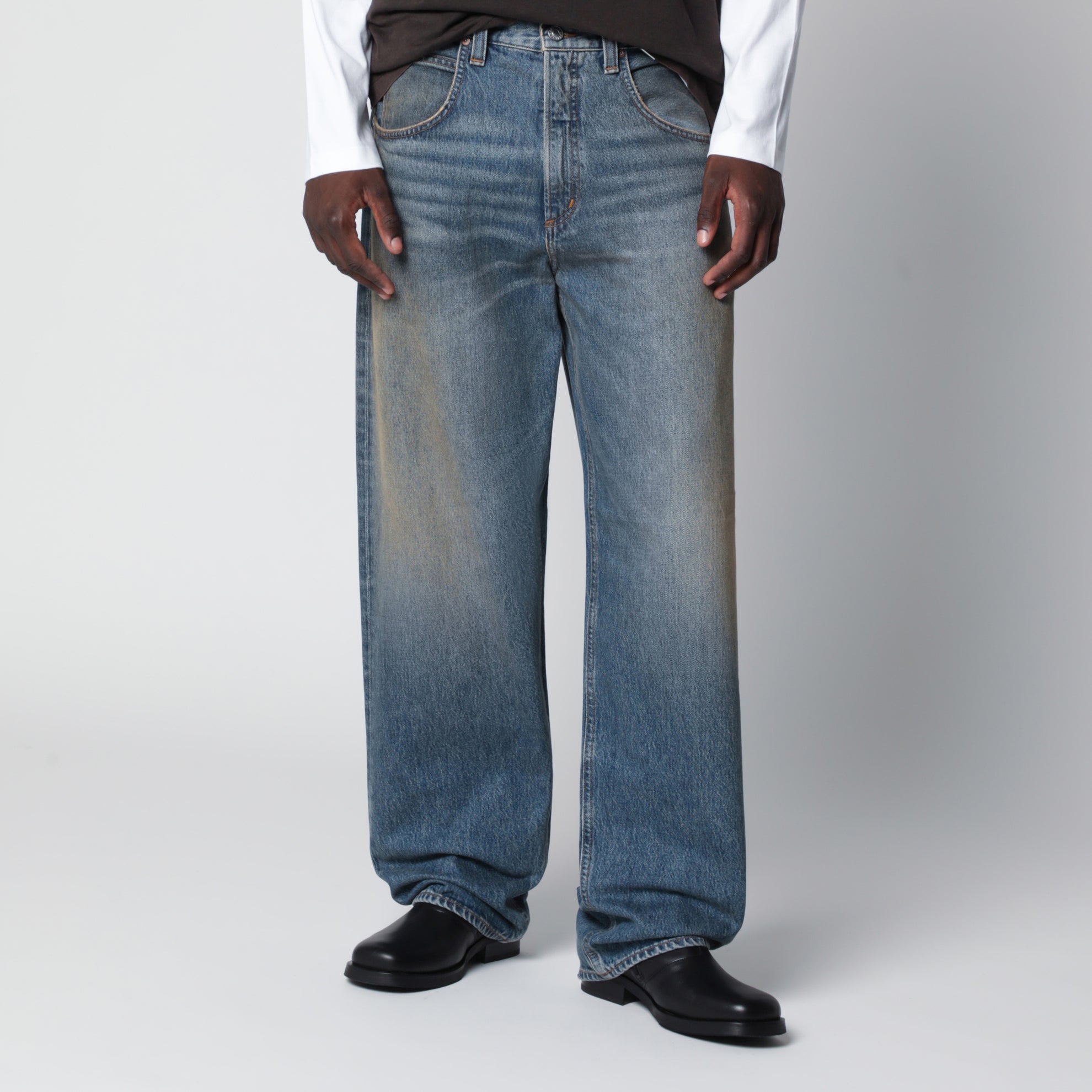 Fusion Jeans aus indigoblauem Denim mit Washed-Effekt