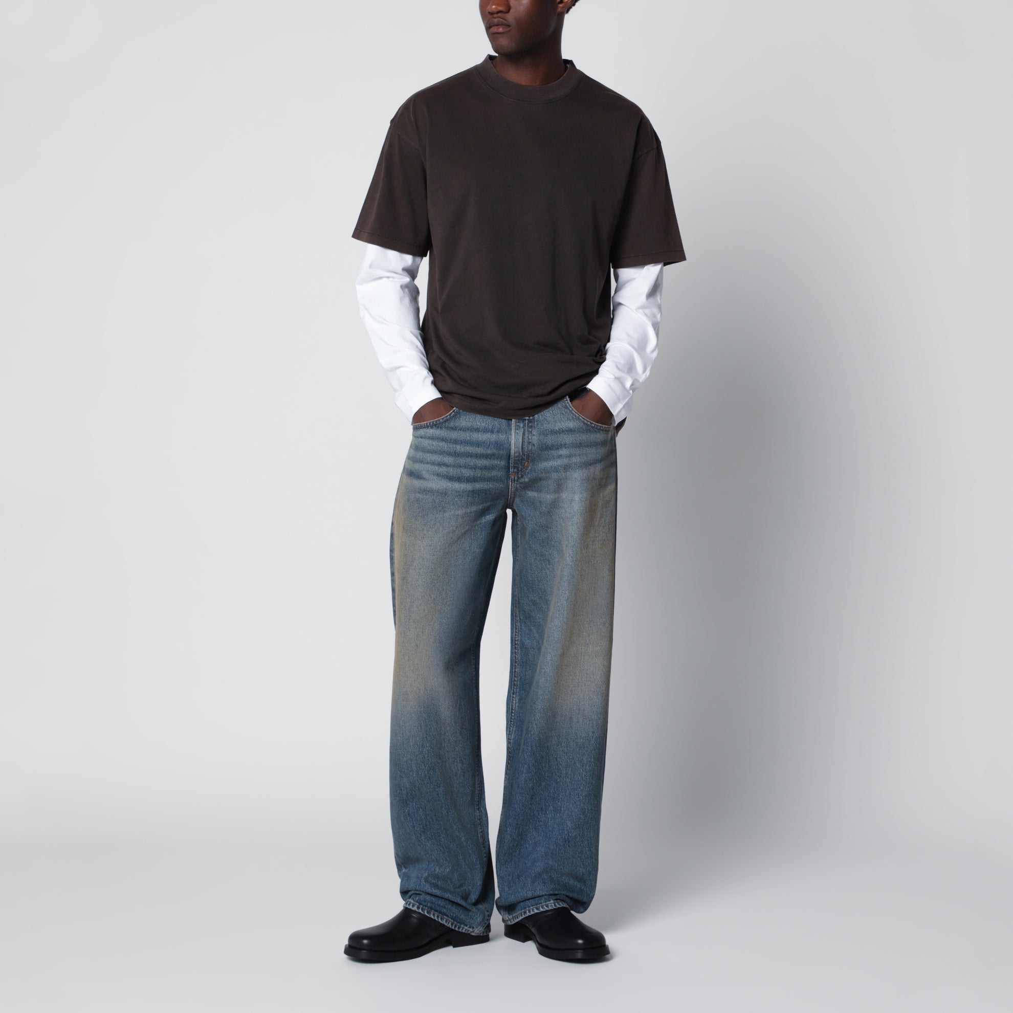 Fusion Jeans aus indigoblauem Denim mit Washed-Effekt