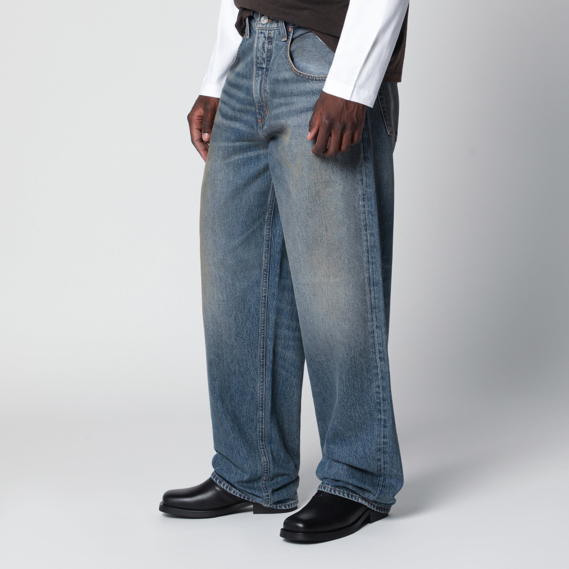 Fusion Jeans aus indigoblauem Denim mit Washed-Effekt