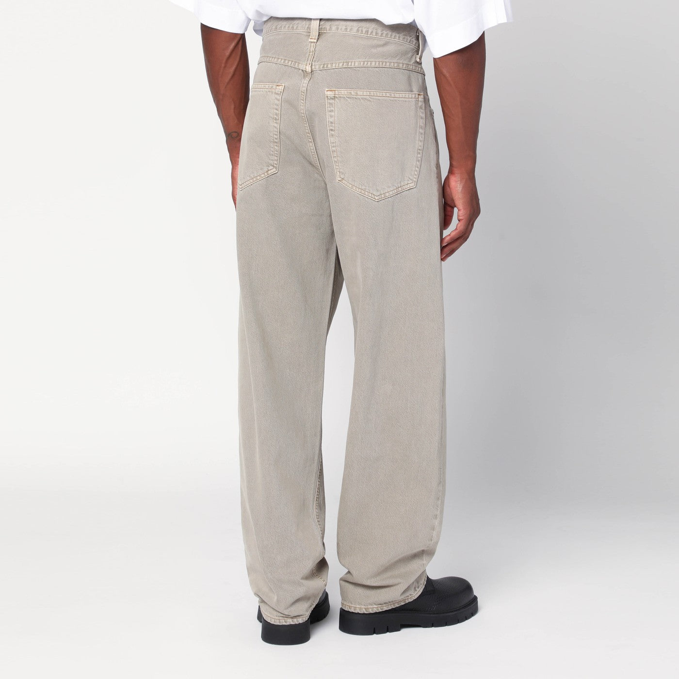 Jean beige en denim régénéré