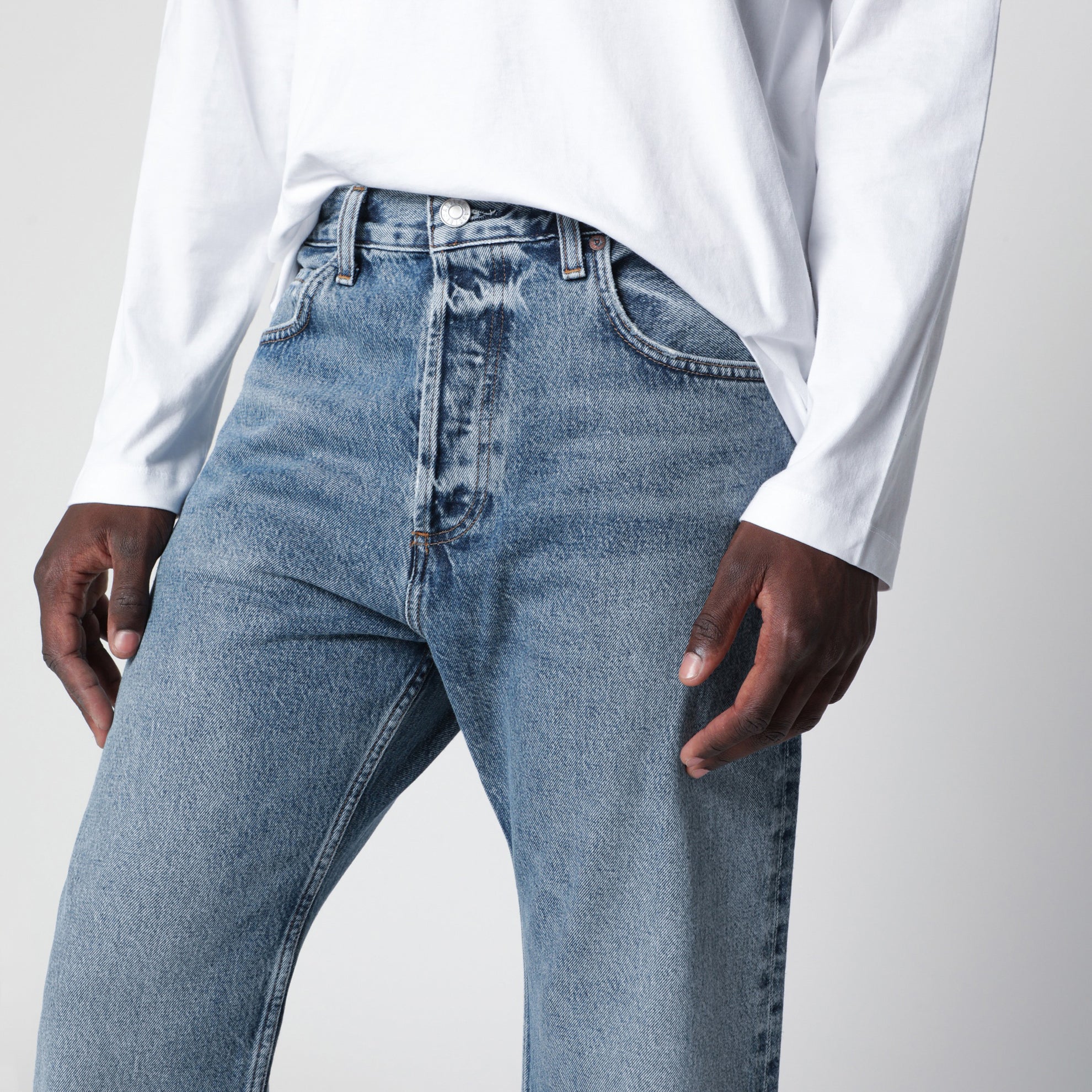 Blue Friction jeans in regenerated denim