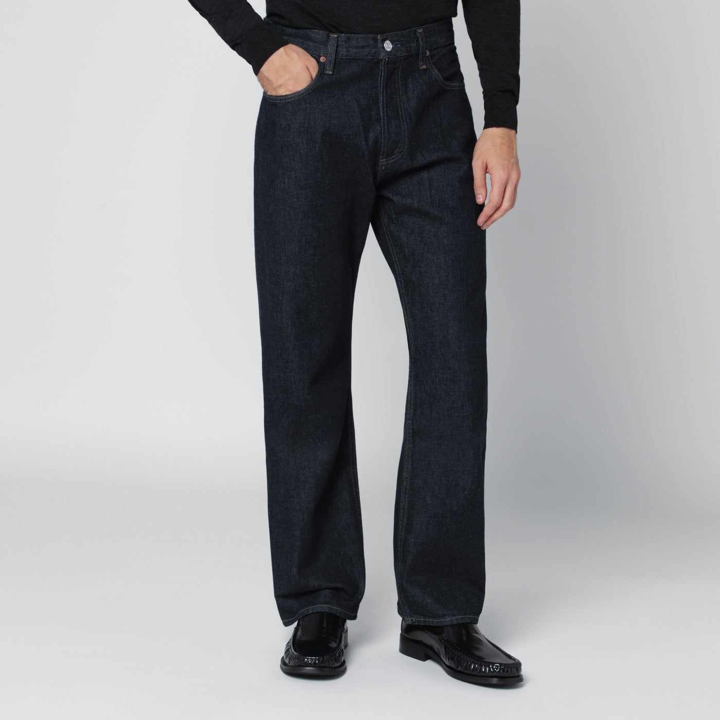 Dunkelblaue Regular Jeans
