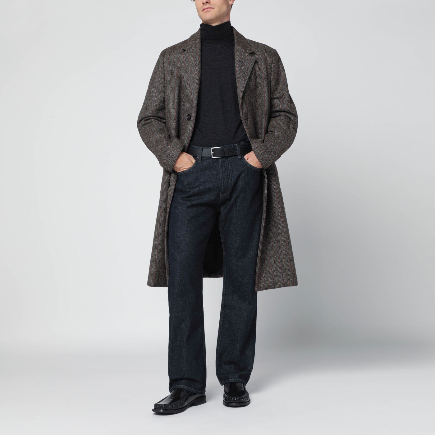 Dunkelblaue Regular Jeans