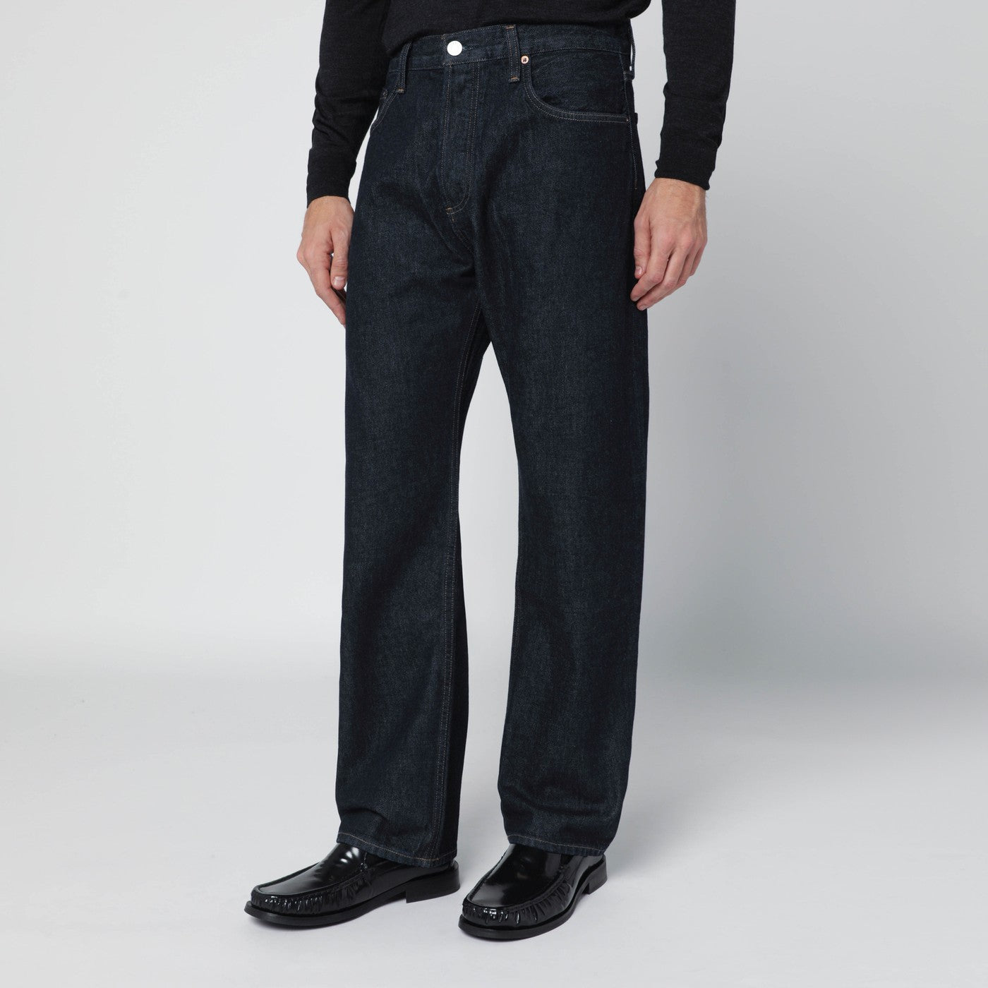 Dunkelblaue Regular Jeans