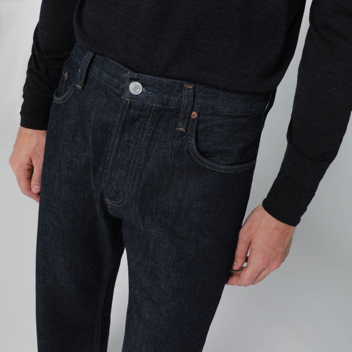 Dunkelblaue Regular Jeans