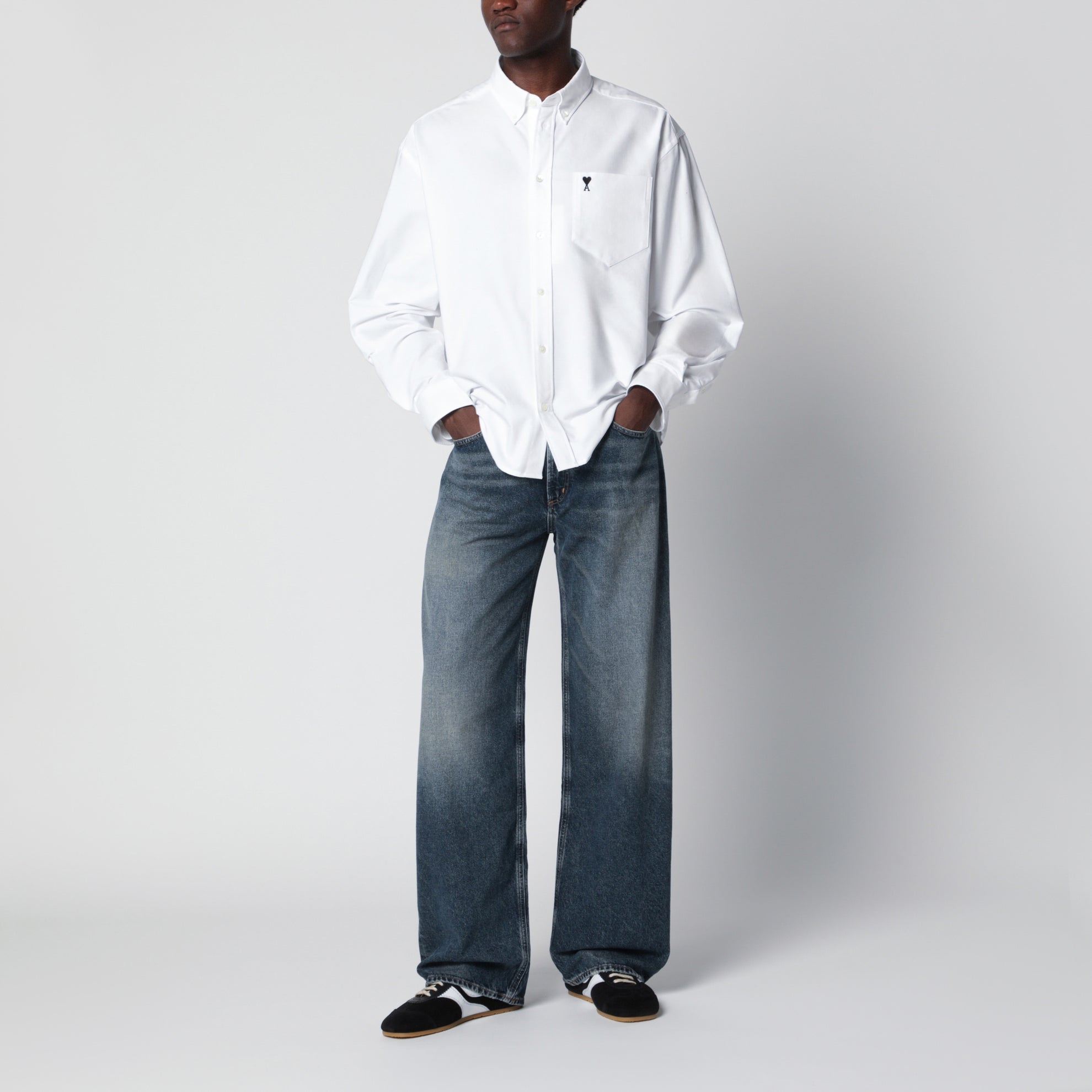 Luka jeans in washed dark indigo denim