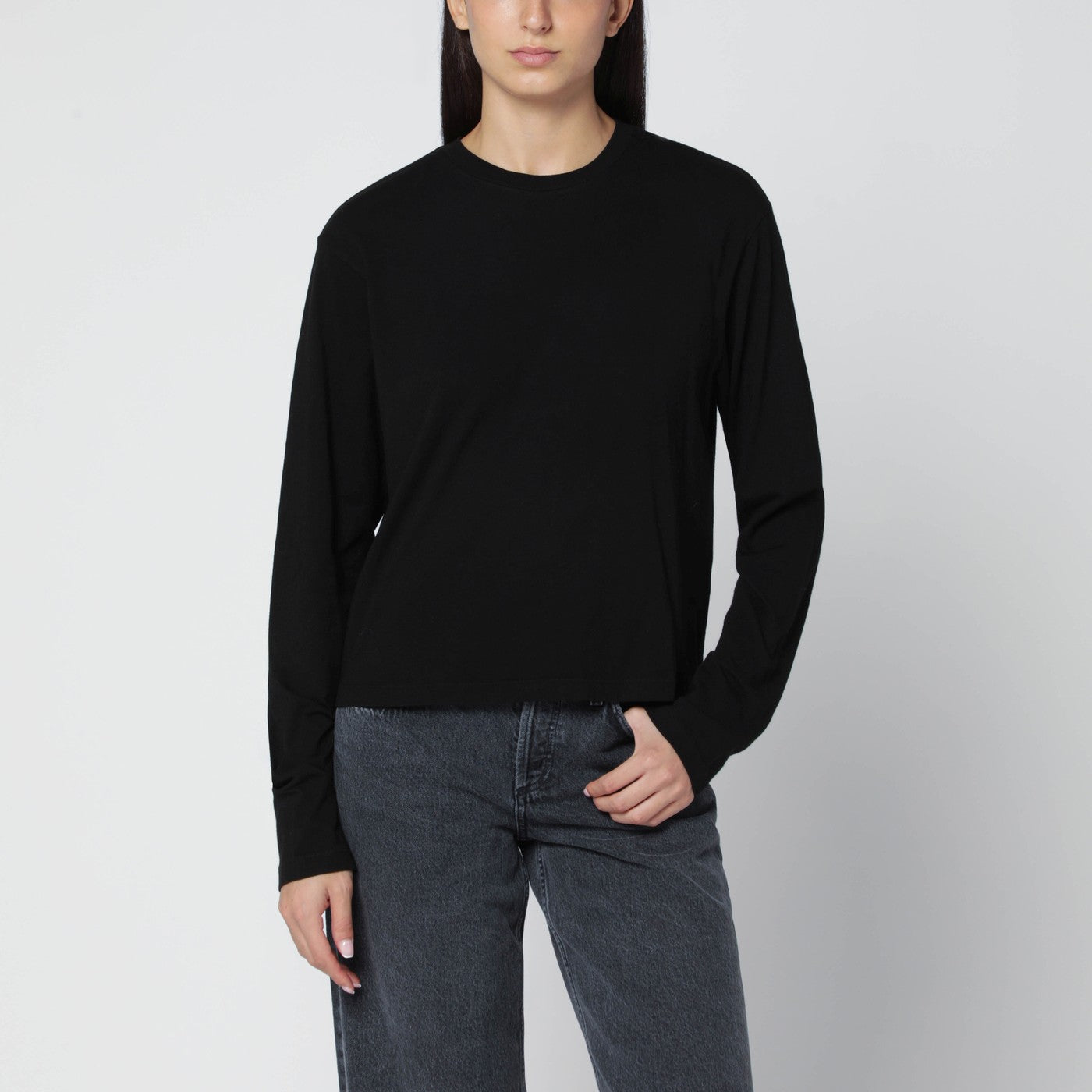 Black organic cotton top