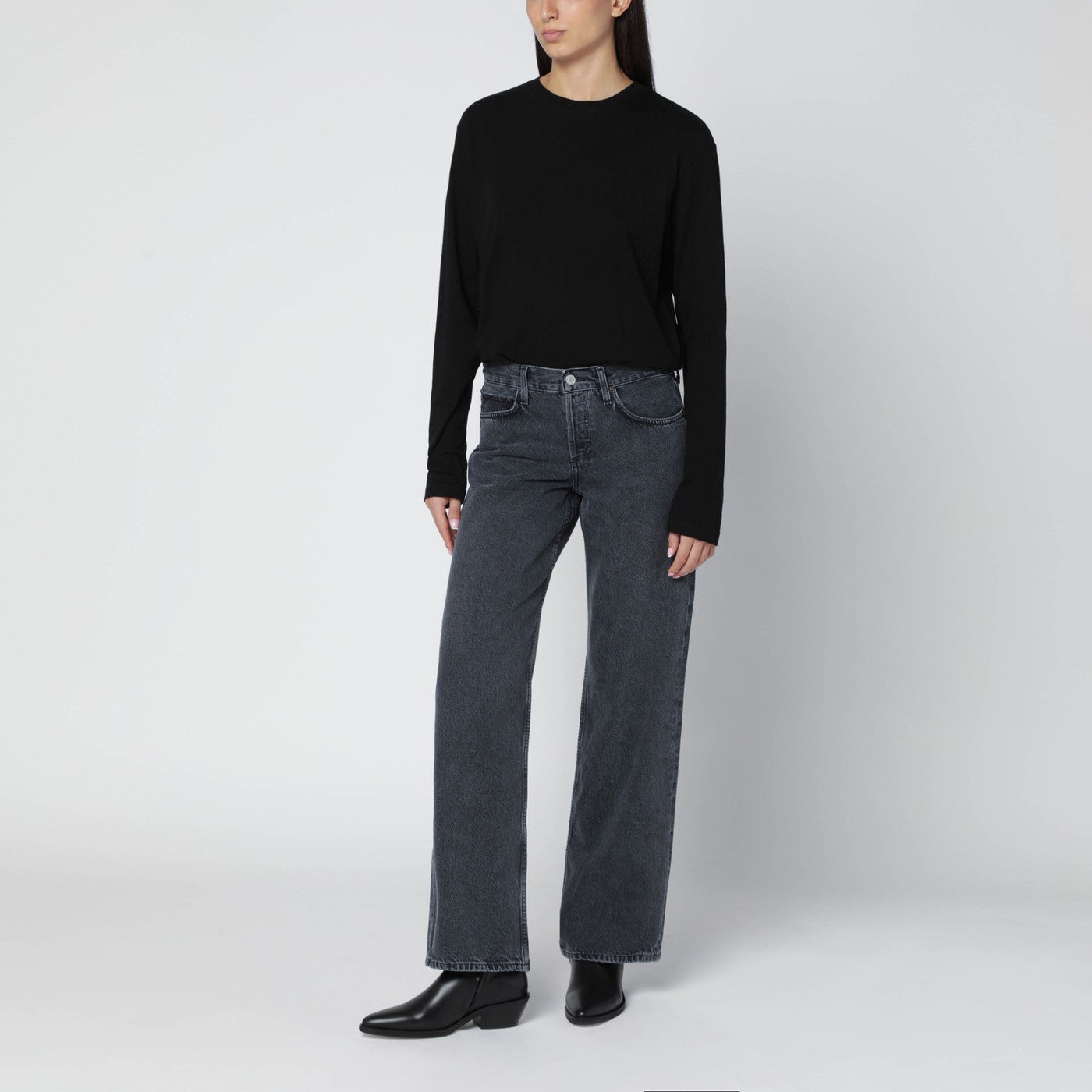 Black organic cotton top