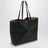 Large Puzzle Fold Tote bag in black grenade leather