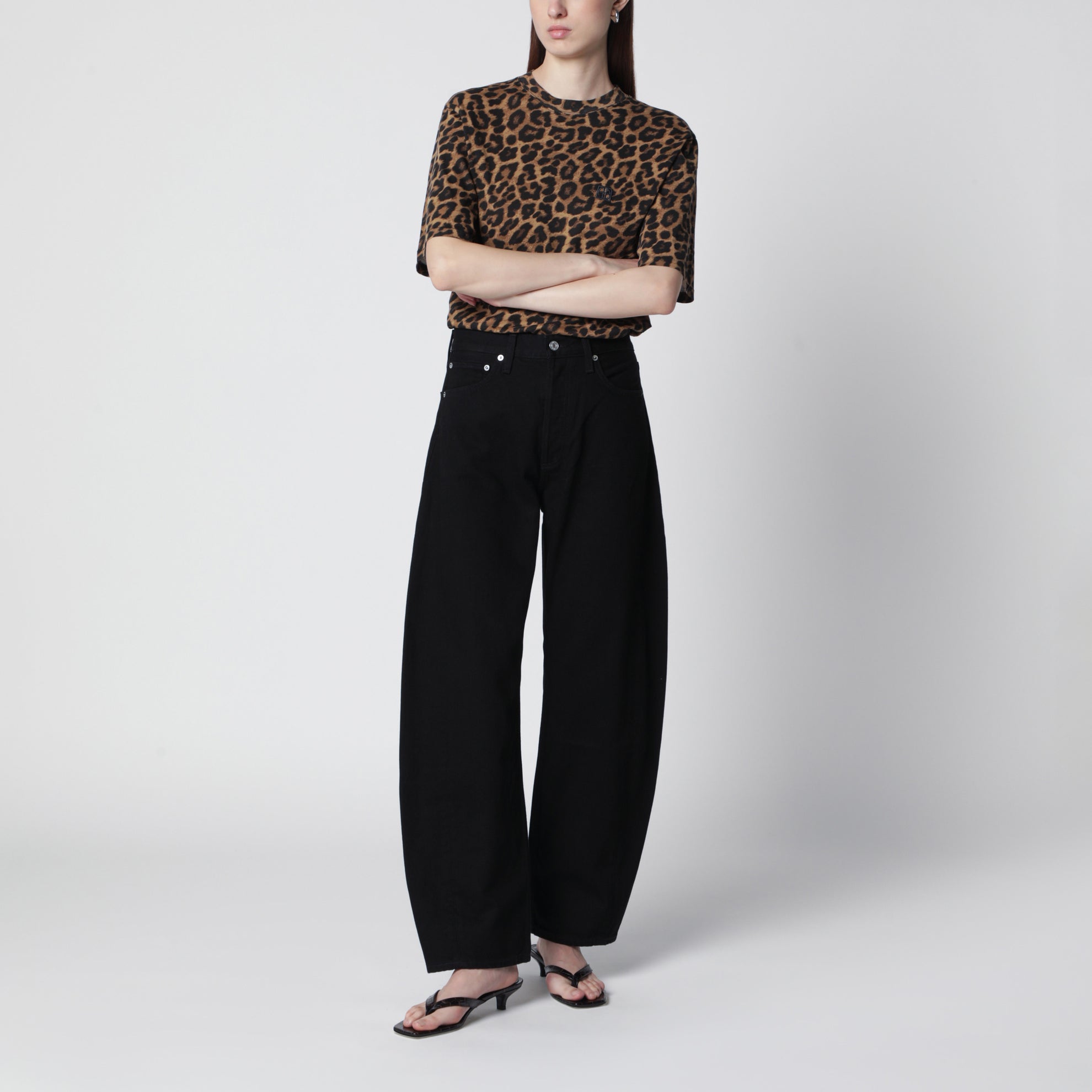 Luna Jeans In Black Cover Denim