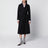 Cappotto mini a vestaglia nero in lana