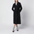Cappotto mini a vestaglia nero in lana