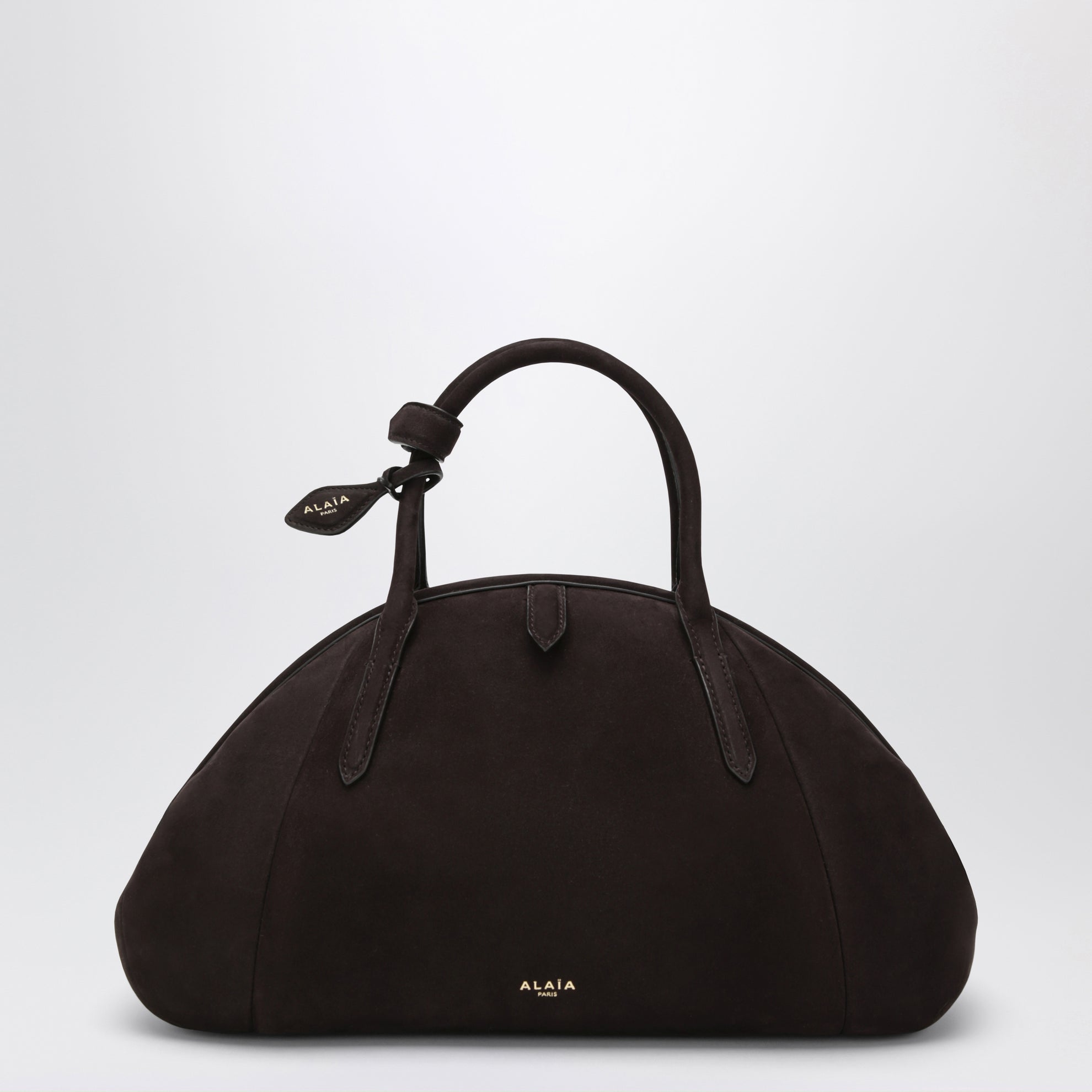 Sac à poignée en nubuck marron