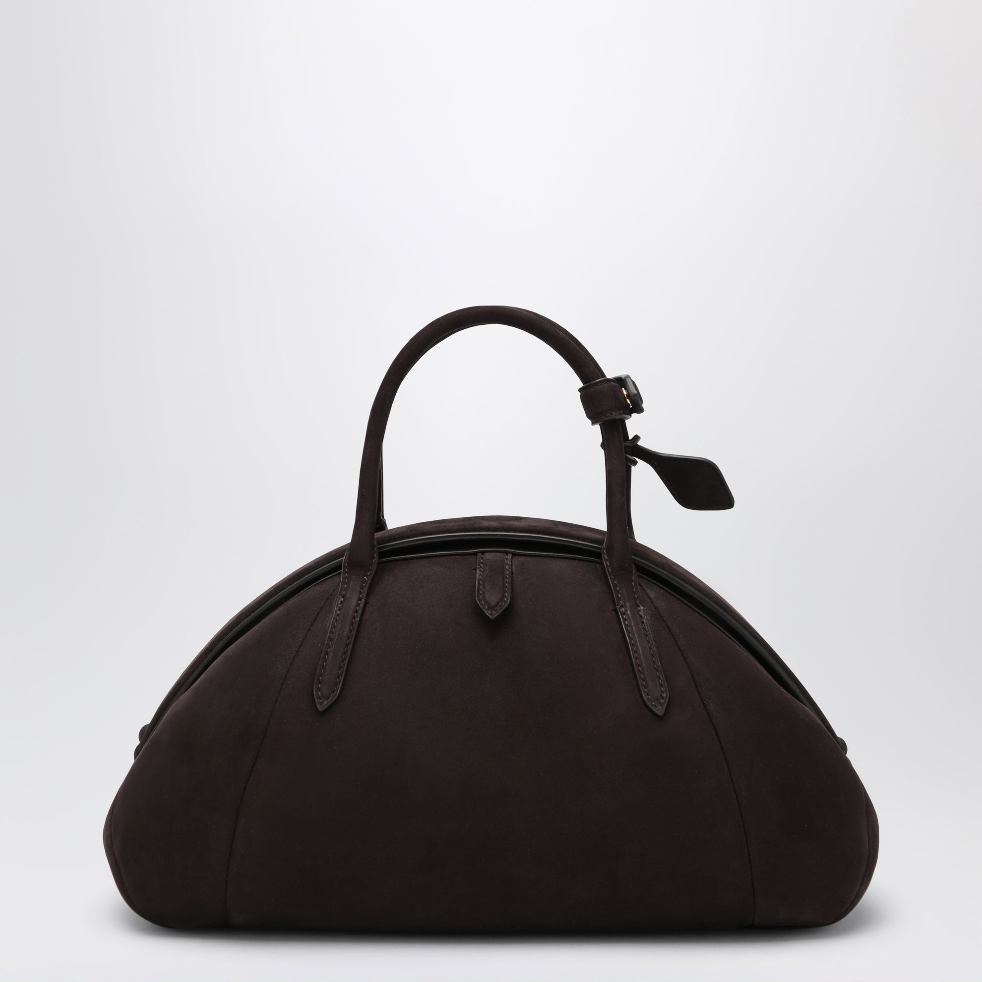 Sac à poignée en nubuck marron