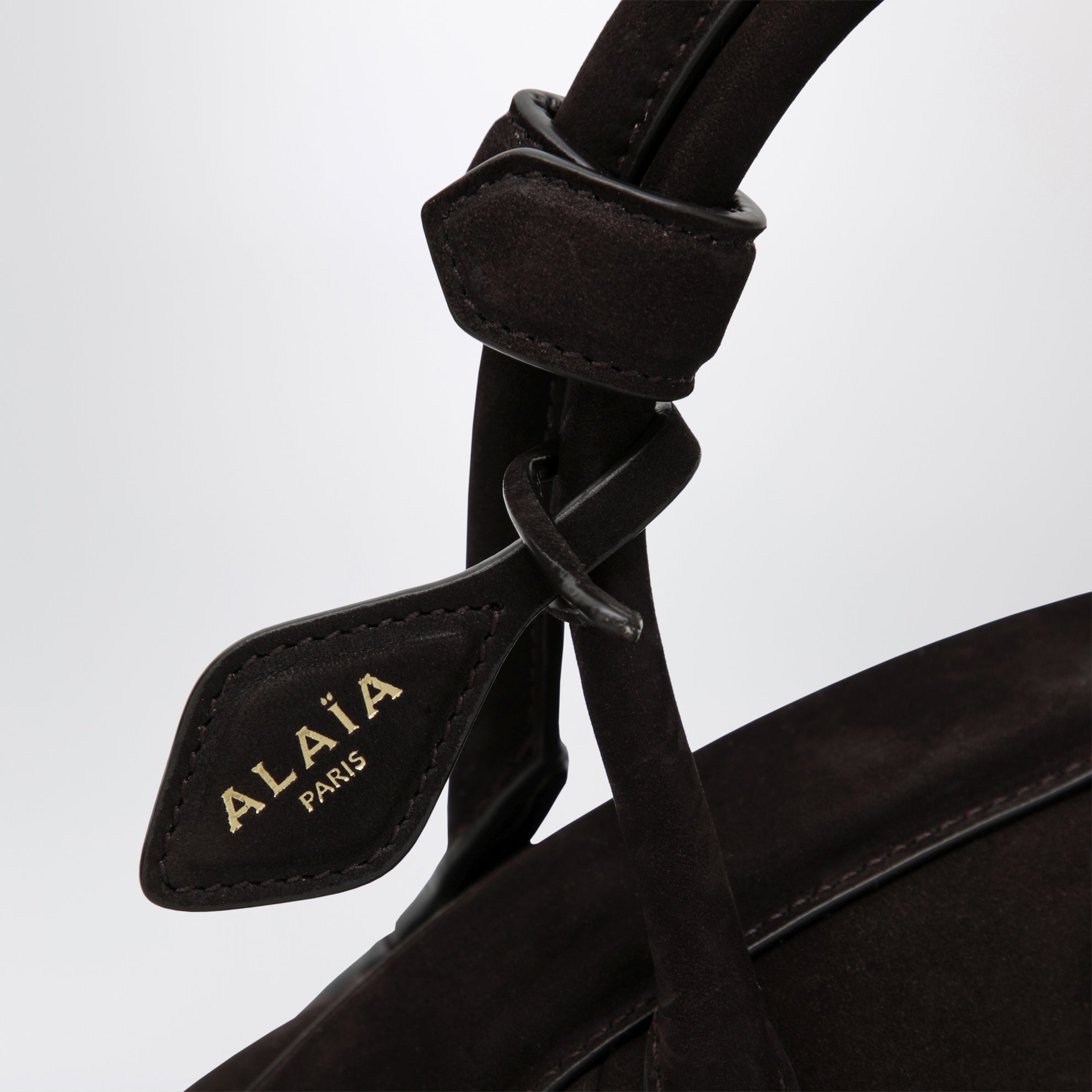 Sac à poignée en nubuck marron