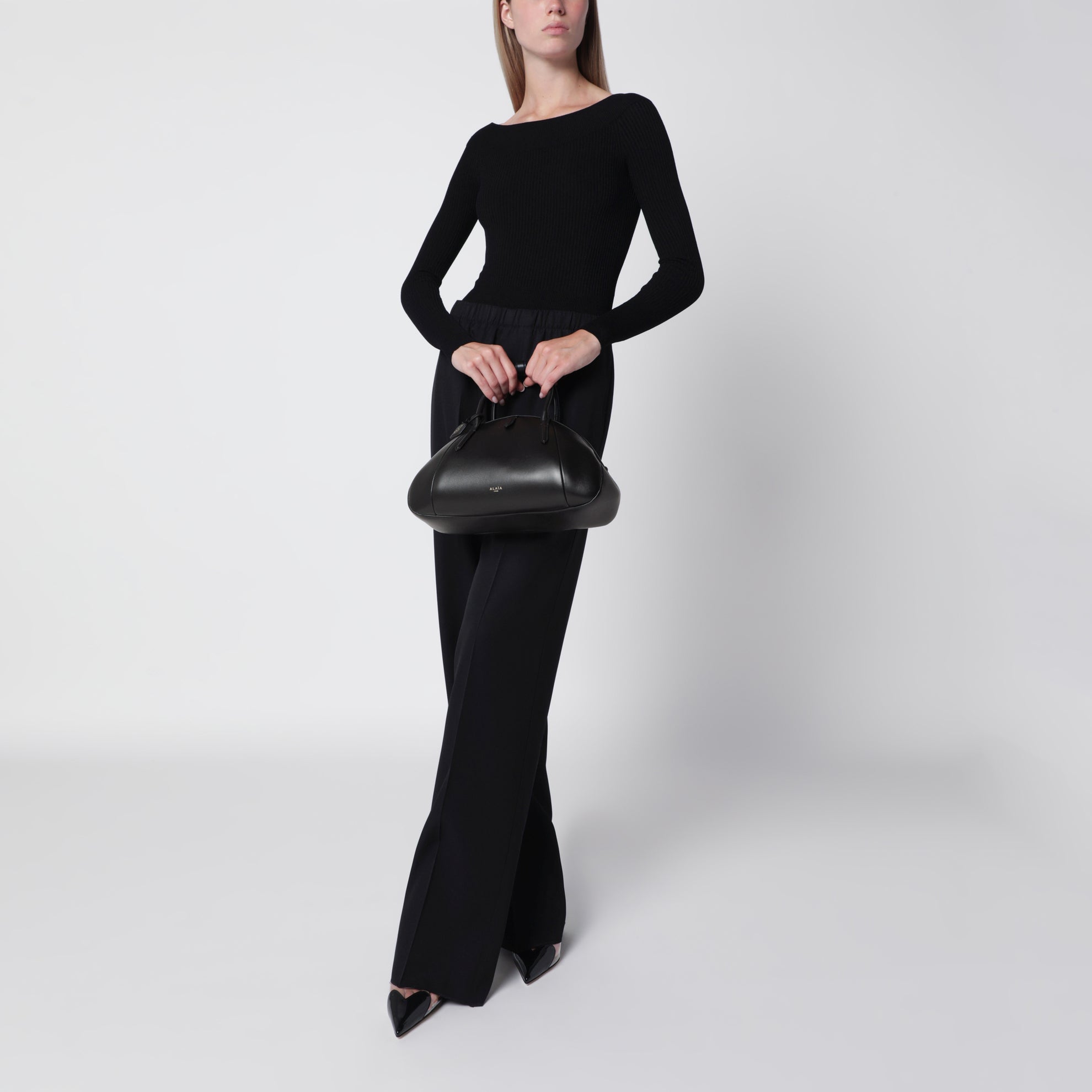 Black leather Purse handbag