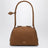 Borsa Le Bouledogue piccola in nabuk marrone chiara