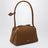 Petit sac Le Bouledogue en nubuck marron clair
