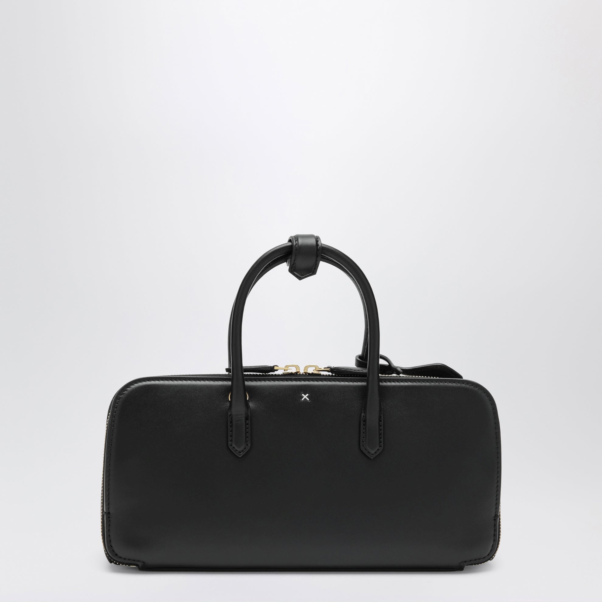 Small Delta bag in black box calf leather