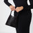 Chocolate brown leather mini hobo bag