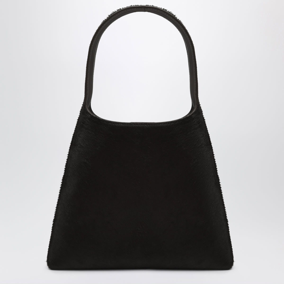 Chocolate brown leather mini hobo bag