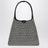 Borsa hobo piccola nera in pelle con borchie