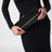 Delta black calfskin clutch bag