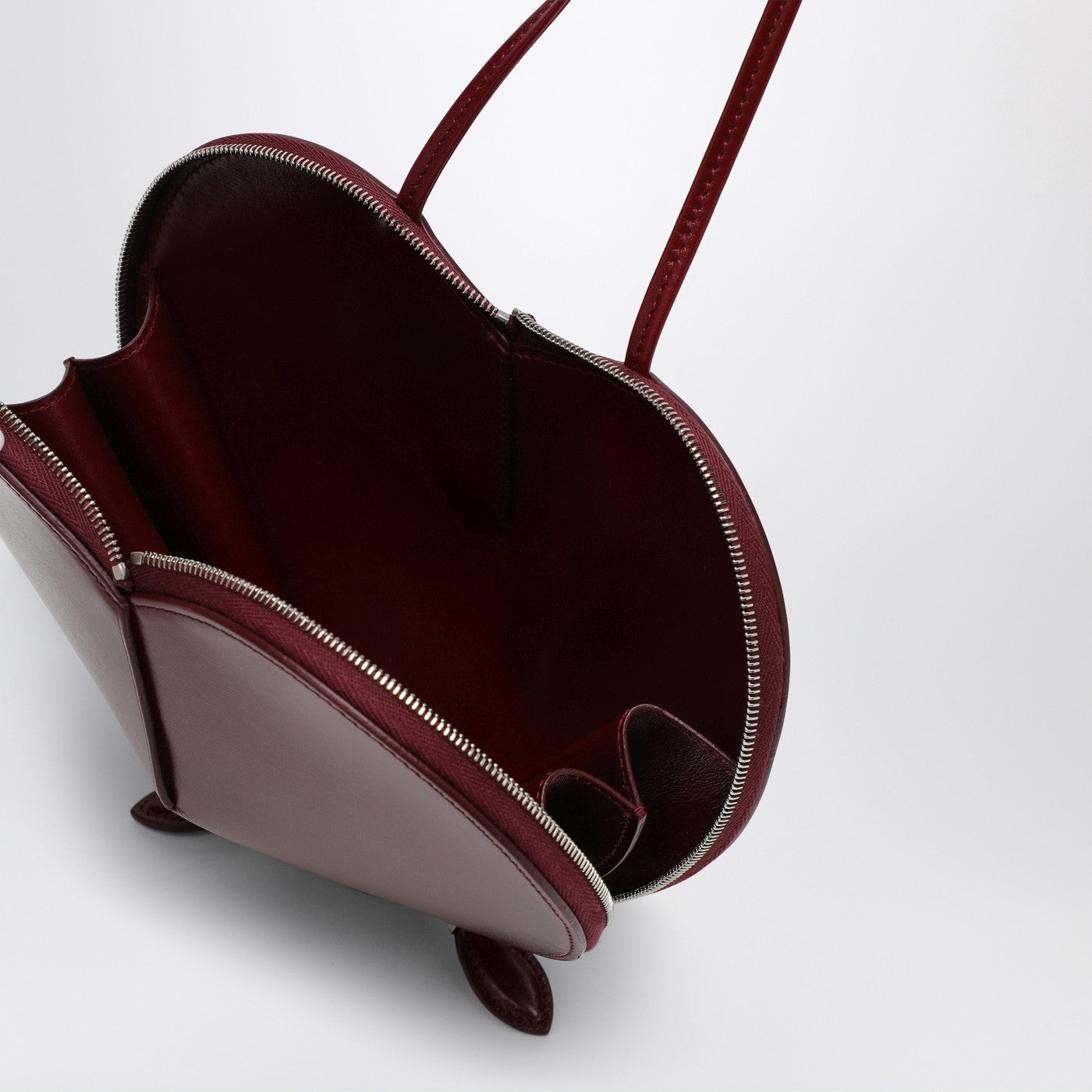 Le Coeur bordeaux leather bag