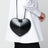 Schwarze Le Coeur Tasche aus Leder