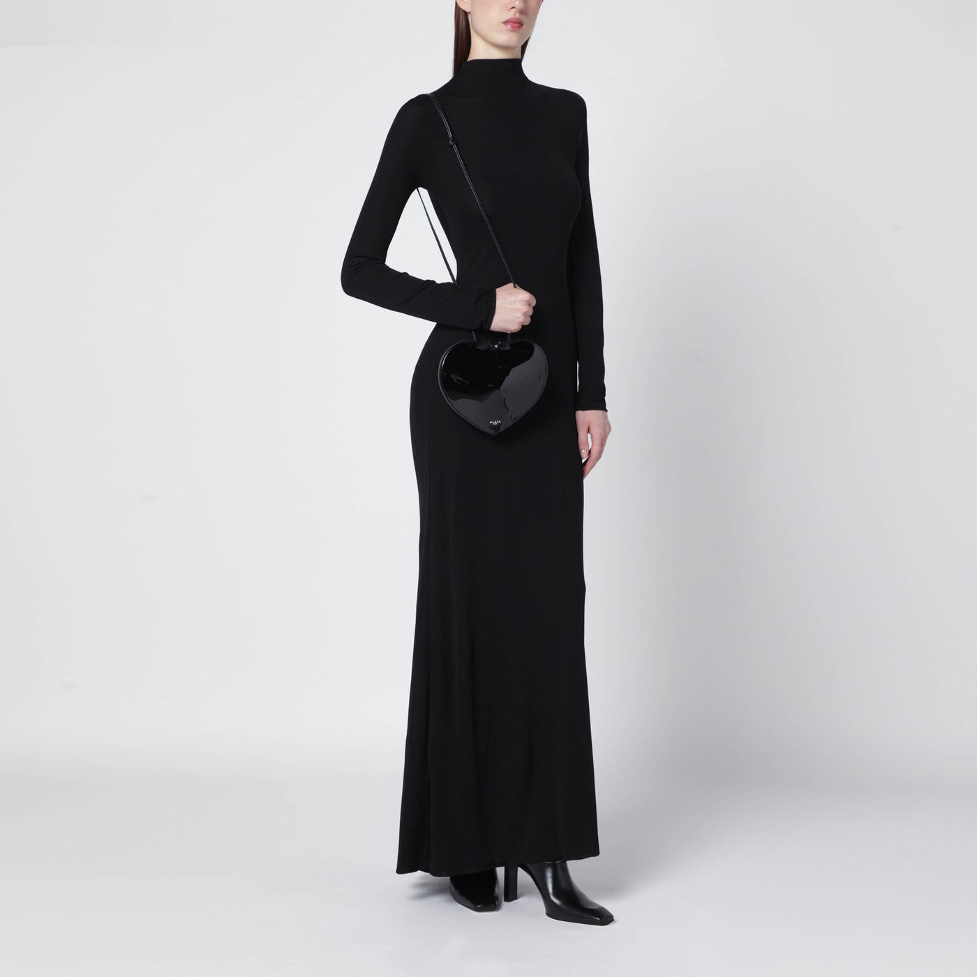 Black patent leather Le Coeur bag