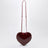Borsa Le Coeur rossa scura in vernice