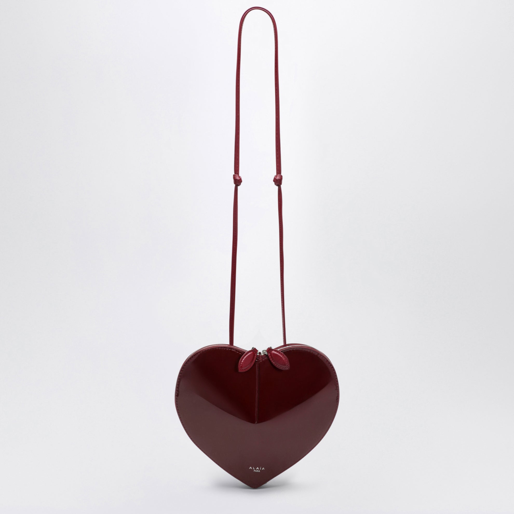 Borsa Le Coeur rossa scura in vernice
