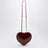 Borsa Le Coeur rossa scura in vernice
